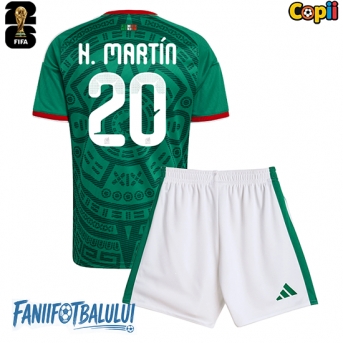Mexic Henry Martin #20 Echipament de Fotbal Replică Mondial 2026 Copii Acasa (+ Șorturi)